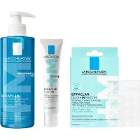 La Roche Posay Anti-Blemish Evening Routine Effaclar Cleanser, Treatment & Patches