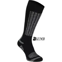 Starling Chaussettes de Ski Whistler Noir/Gris (2-Paires)-Taille 43 - 46