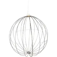 Luca Lighting Lampe de Noël à suspendre Boule blanche 60cm avec LED et minuterie IP44 - Nobi