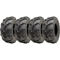 Parnells 25x10.00-12 ATV Quad Pneus OBOR Mudsling E-Marked Route Homologué 200 kg (Ensemble de 4)