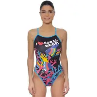 Turbo Coral Reeps Swimsuit Noir 3XL Femme