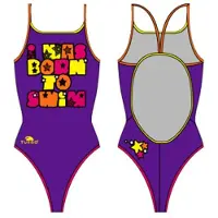 Turbo Maillot De Bain à Fines Bretelles Was Born To Swim