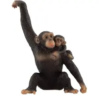 BULLYLAND Animaux Figurine Chimpanze Avec Bébé - 12 Cm