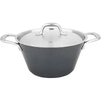 Carl Schmidt Sohn GmbH Casserole Carl Schmidt Sohn-Altena avec couvercle, en fonte, 24 x 12,5 cm, argentée