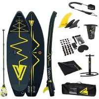 Yellowv Stand Up Paddle Board - SUP BOARD gonflable (9,5 pieds / 287 cm) Heartbeat "YOSEMITE" eau vive / rivière