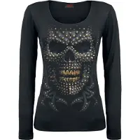 Spiral T-shirt manches longues Gothic de - Black Gold - M - XL - pour Femme - noir - Taille M
