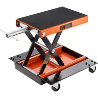 Vevor Cric de Moto à Ciseaux 500 kg Hauteur de Levage 12-39 cm Pont Élévateur Hydraulique Plate-Forme Antidérapante 37x23 cm Table Élévatrice Moto avec Poignée 13 cm pour Entretien Quad ATV Atelier