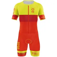 Otso Foc Short Sleeve Trisuit Rouge M Homme