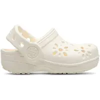 Crocs Uni, modèle Classic Floral Cut Out Clog, sandales-sabots, couleur Chalk, taille 24/25 EU