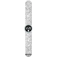 Watchitude Slap Watch Ice Creams Colorable Clock Argenté