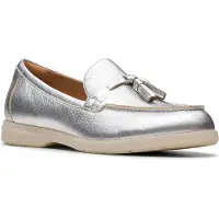 Clarks Shoes Narini Edge Loafers Argenté EU 39 1/2 Femme