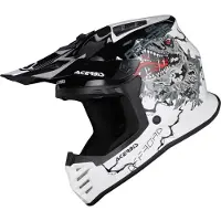 Acerbis Profile Junior Rex Casque Motocross Enfant Blanc Noir Taille YS