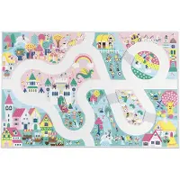 Janod Tapis de jeu - royaume enchanté - tapis antidérapant pour enfants