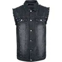 Black premium by emp Veste Sans Manches de - Vest with pyramid studs - XL - pour Homme - noir - Taille XL