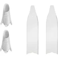 C4 Freediving Fbg 20 Umberto Pelizzari Not Assembled Freediving Fins Blanc EU 38-39