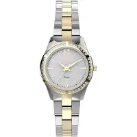 Timex Montre à affichage analogique or / argent / transparent