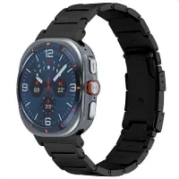 Accezz Bracelet en acier Titane mat pour Samsung Galaxy Watch Ultra 2 (2026) / Ultra (2024/2025) - Noir
