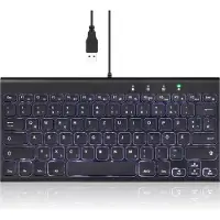 Perixx PERIBOARD-429 DE, filaire, clavier USB miniature avec rétroéclairage