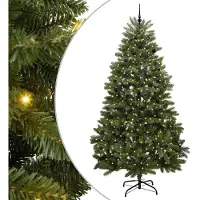 vidaXL Sapin de Noël artificiel avec 300 LED Vert 300 cm PVC et métal
