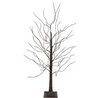 Luca Lighting Lampadaire de Noël marron Sapin 120cm avec LED et minuterie IP44 - Ki