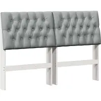 vidaXL Tête de lit rembourrée gris clair 140 cm Pin massif