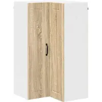 vidaXL Armoire d'angle murale LUCCA, chêne Sonoma, 57 x 57 x 100 cm