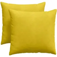 vidaXL Coussins de canapé 2 pcs Jaune 45 x 45 cm