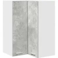 vidaXL Armoire suspendue Riga Gris béton et Blanc 57 x 57 x 80 cm