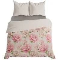 Markizeta Linge de lit, parure de lit en satin, haute qualité 200 x 220 cm, motif Patti Flowers