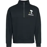 Snoopy Sweat-shirt de - Peanuts - & Woodstock - Pull Semi-Zip - S - 3XL - pour Homme - noir - Taille XXL