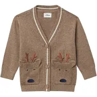 s.Oliver Cardigan marron / blanc