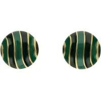 NAEMI Boucles d'oreilles or / vert / noir