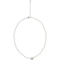 Gaya Chaîne argent / blanc perle