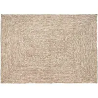 vidaXL Tapis Naturel et blanc 200 x 290 cm Jute