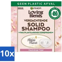 Garnier - Loving Blends Mild Oat - Shampooing solide - Cheveux cassants - 60 g - Advantage pack - 10 pièces