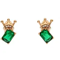 Gaya Boucles d'oreilles or rose / vert