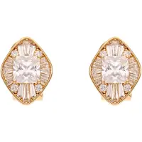 Faina Boucles d'oreilles or rose / transparent