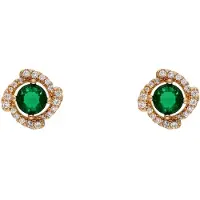 NAEMI Boucles d'oreilles or / émeraude