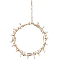 Faina Bracelet or / blanc perle