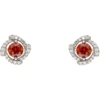 NAEMI Boucles d'oreilles rouge / argent / blanc
