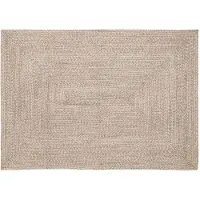 vidaXL Tapis Naturel et blanc 120 x 170 cm Jute