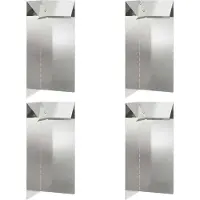 vidaXL Barrière anti-limaces 4 pcs argent 10 x 10 x 25 cm acier inoxydable