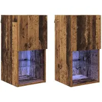 vidaXL Meubles TV muraux, 2 pièces, bois de récupération, panneaux de particules