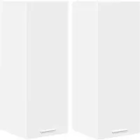 vidaXL Armoire suspendue avec porte Riga 2 pcs Blanc 30 x 31 x 80 cm