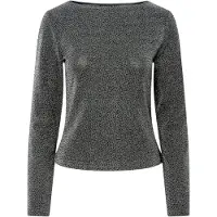 Pieces T-shirt gris argenté / noir