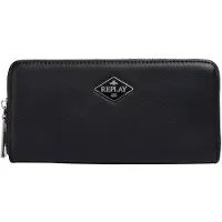Replay porte-monnaie Zip Around Wallet Black noir