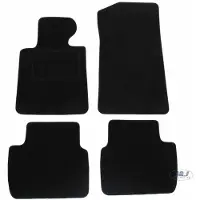 J&J AUTOMOTIVE Tapis De Sol Noir Velours - - Bmw 3 Série E46 - Sur Mesure - Antidérapant - Imperméable