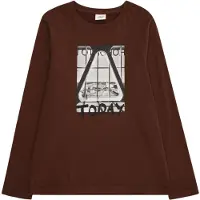 s.Oliver T-Shirt brun foncé / gris / noir