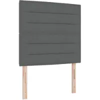 vidaXL Tête de lit LED avec barres lumineuses LED gris foncé 100 cm Tissu