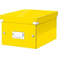 Leitz Boîte de rangement Click + Store , en carton, pour format A5, jaune